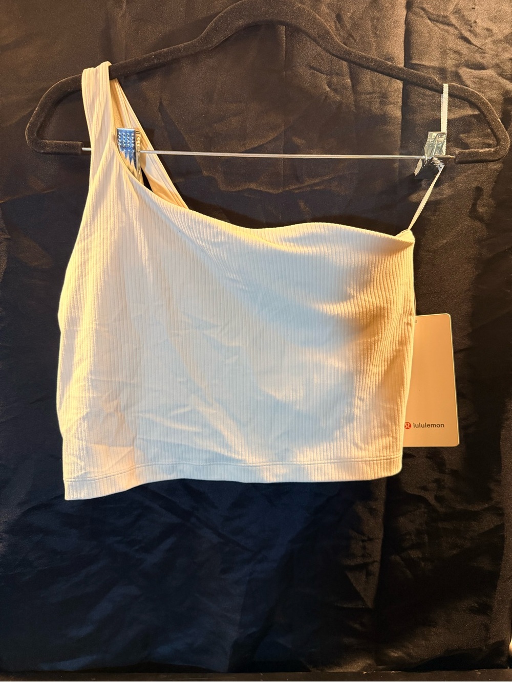 lululemon athletica Ribbed Nulu Asymmetrical Yoga Tank - Bone/Cream